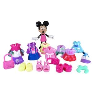 Minnie Mouse Figurine Dress-Up Set w/ Outfits Shoes Accessories